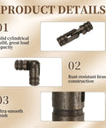 Barrel Hinges 25 Pack Brass Concealed Folding Hinges 0.2 x 0.75 Inch black finish showing details and features