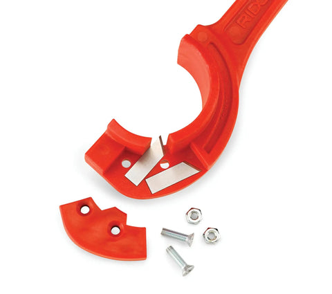 ABS And Foam Core Pipe Cutter For One And A Half Inch Pipe Fast One Rotation Cut Snap On Spin To Cut Cleanly Without Deburring Easy To Use Bright Red Finish