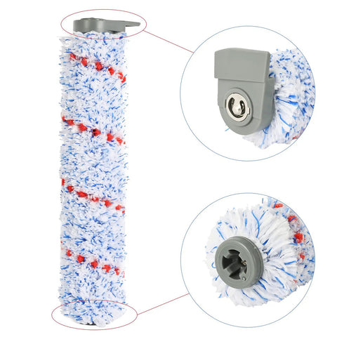 Replacement Roller Brush Kit For IFloor Complete Cordless Wet Dry Vacuum Cleaner Includes 2 Roller Brushes And 4 Pre Filter Foam