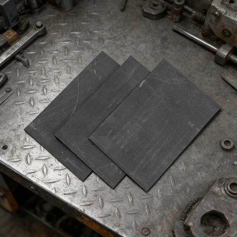 Three Piece Graphite Ingot Block Set With Rectangular Graphite Plates For Electroplating Casting And Electrolysis Metal Melting And Workshop Use 15 By 10 Cm And 5.9 By 3.4 Inches High Purity With Heat Retention displayed on metal surface