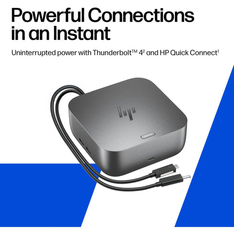 Universal 13 In 1 Thunderbolt 4 Docking Station With 280W Power Delivery For Macbook Pc And Laptop Hella Versatile Multiport Hub top view with cables.