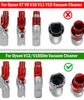 Bottom Quick Release Bend Adapter For V10Slim And V12 Digital Slim Vacuum Cleaners product image with compatibility guide.