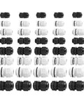 40 Piece Waterproof Cable Gland Connector Kit with high insulation plastic glands