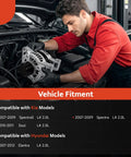 Mechanic installing Plug And Play Alternator Replacement For Hyundai Elantra 2007 To 2012 2.0L L4, Kia Soul 2010 To 2011