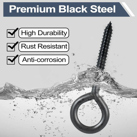 Heavy Duty 6 Inch Eye Hooks And Screws Set, Holds Up To 800 Lbs, Rustproof Self Tapping Eye Bolts submerged in water