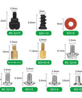 Assorted screws and standoffs from 350 Piece Computer Screw Kit With Universal Motherboard Standoffs Set for DIY PC build