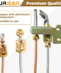 Water Heater Pilot Assembly for LP Propane Gas with copper tubing, brass fittings, and mounting bracket