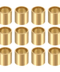 12Pcs Sleeve Bearings Self Lubricating Sintered Bronze Bushings, 10mm Bore, arranged in grid pattern