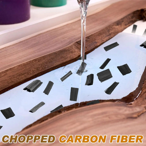1.1 Lb 0.5 Inch Chopped Carbon Fiber Kit Black For DIY Projects And Epoxy Mold Crafting Dust Free And Evenly Cut Fibers