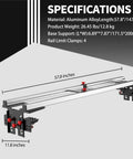 Specifications of Router Sled For Flat Slabs Portable And Adjustable Beastly Slab Flattening Jig With A 57.8 Inch Guide Rail System
