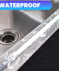 Aluminum foil tape, 2-inch wide, shiny metal HVAC duct tape near a sink drain