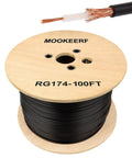 RG174 Coaxial Cable 100 Feet 50 Ohm High Flexibility For Radio And DIY Antennas Low Loss Signal 7 Strand Copper Core RF Cable on spool