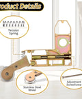 Premium Heavy Duty Four Pack Sliding Screen Door Rollers With One Inch Concave Wheels And Height Adjusting Screws detailed view of components
