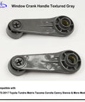 Interior Window Crank Handle Textured Gray Compatible With Toyota Vehicles Including 1973 To 2017 Tundra Yaris Matrix Tacoma Corolla OEM Replacement