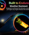 LED Tent String Lights For Guylines 4 Pack Bright Green Camping Lights for Tents at night with weather-resistant design