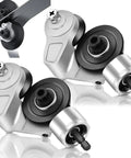 Titanium Nibbler Drill Attachment For Sheet Metal Cutting 2 Pack shown from a close angle with  detail of gears and connectors.
