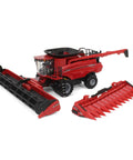 1/64 Axial-Flow 8260 Combine Diecast Model with Folding 4412F Corn Head and 40Ft Draper Head displayed separately