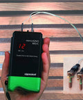 In Kiln Wood Moisture Meter With Dual Calibration For Soft And Hard Wood held in hand, external probe with cable visible