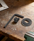Circular Saw Blade Bolt And Outer Flange Washer Set With Hex Key For DCS391 DCS390 Replacement Part on wooden bench