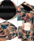 Mini Backpack Purse For Women With Adjustable Straps, Cute Daypack Carryall For Travel, Work Or School, showing interior and kangaroo print pocket