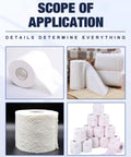 Level Up Your Tissue Business Game With This Rock Solid Heavy Duty Commercial Toilet Paper Rewinder Machine And Complete Production Line Engineered For Peak Performance And High Volume Output. Various rolls of toilet paper in different sizes and designs.