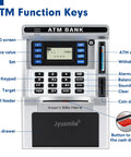 Realistic ATM Piggy Bank For Kids with real money deposits, debit card bill feeder, coin recognition, balance calculator, educational safe
