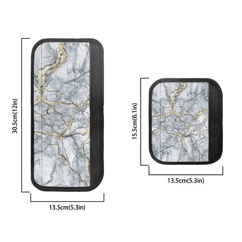 Fridge Door Handle Covers Set Of 8 For Appliances, Long and Short Fits, Grey Gold Marble Design, Easy to Clean, Protect Handles
