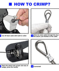 Step-by-step guide using Wire Rope Crimping Tool Kit With Built In Cutter And Swaging Tool Pro Grade Crimp Loop Sleeve Set