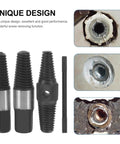 Heavy Duty Carbon Steel Broken Screw Extractor Kit That Slays Jammed Bolts For Faucets And Pipes, Simple To Operate Tool For Quick Pipe Fix Without Drilling, carbon steel set for rusted bolt removal