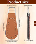 10 Pack PU Leather Zipper Pulls Set Detachable Decorative Zipper Tabs For Luggage Backpacks Suitcases Jackets Purses Handbags And Tents Each Pull Measures 1.5 Inches Long And 0.6 Inches Wide Easy Install Repair Fix product size details