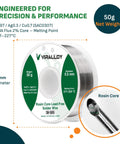 Lead-Free Rosin Core Solder Wire Sn97/Ag0.3/Cu0.7 For PCB And Electrical Work 0.5mm Diameter 50g Spool Low Melt Solder With RMA Flux Core