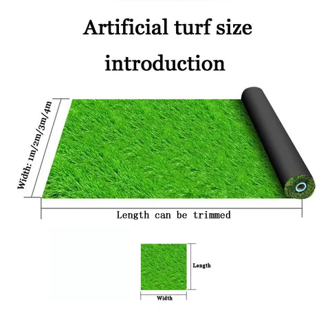 Premium Artificial Grass Roll 1.5M By 4M UV Resistant Non Toxic Synthetic Turf Mat illustration showing roll dimensions