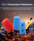 Grab This Awesome 110 Piece Silicone Plug Kit With Eight Diverse Sizes And Super Cool Colors For Painting, Powder Coating, And High Heat Protection That Truly Slaps. High-temperature silicone plugs in red, blue, and yellow for powder coating