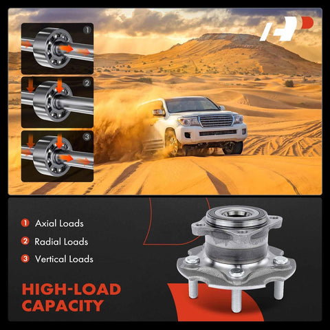 Two Pack Rear Wheel Bearing And Hub Assembly With Five Lug For Your Toyota RAV4 2006 2012 4WD, 2013 2018 AWD, And Lexus NX200t
