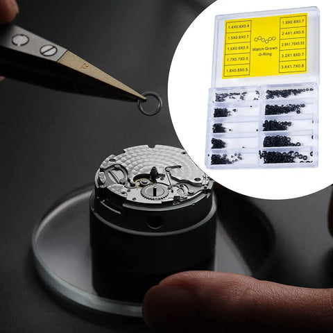 Pro Grade Rubber O Rings And Seal Washers Set For Watch Repair 500 Piece Waterproof Gasket Kit with watch part detail