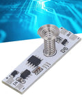 8-Channel Capacitive Touch LED Dimmer Panel Module, circuit board close-up, sleek, modern, for cabinets and under-cabinet lighting