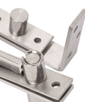 Heavy Duty Concealed Door Pivot Hinge, Stainless Steel, 180 Degree Rotation, 300 Lb Load, Adjustable Extension detail view