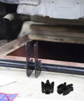 Badass Heavy Duty Quick Connect Heater Hose Connector For Radiators And Aux Tanks Heat Resistant Coolant Fitting displayed on workbench.