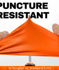 Beastek nitrile disposable gloves, orange, 8 mil, powder-free, 50 pcs, large, diamond-grip texture