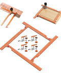 Heavy Duty Adjustable Rectangle Router Jig 21 Inch Aluminum Woodworking Template with clamps for precise mortising and slots.
