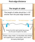 Diagram showing Stainless Steel T316 Swage Lag Screws For Wood Posts One Eighth Inch Deck Railing Kit 60 Pack installation.
