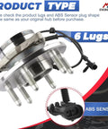 Front Wheel Hub Bearing Assembly For 1999-2006 Chevy Silverado Suburban 1500 And 1999-2006 GMC Sierra 1500 6 Lug With ABS 4x4 4WD