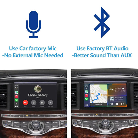 Infiniti QX60 QX80 Q70 And Nissan Pathfinder Armada 2017 2018 2019 Wireless CarPlay And Android Auto Module with OEM screen upgrade
