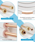 Go To 33 Foot Insulated Copper Aluminum Line Set For Ductless Mini Split Air Conditioning And Heat Pump Systems, 1/4 Inch And 3/8 Inch Fittings