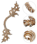Vintage Zinc Alloy Cabinet Handles Set With Antique Silver Finish, European Style Carved Drawer Pulls, detailed close-ups