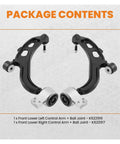 2x Front Lower Control Arm Set For Ford Taurus 2013 2018 And Lincoln MKS MKT 2003 2016 Replacement Bushing Kit OEM Grade Fit And Restore Factory Handling, showing left and right control arms with ball joints on a white background.