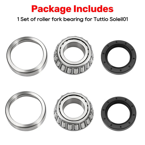 OEM Headset Fork Bearing Kit For Tuttio Soleil01 Electric Bike Replacement, Sealed Dustproof Bearings For Smooth Steering, No Wobble Performance, Ride Ready Reliability On Daily Rides And Rugged Trails. set of roller fork bearings