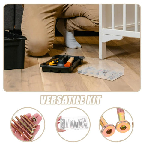 49 Piece M6 X 40 To 80Mm Hex Socket Screws And Barrel Nuts Hardware Kit for furniture repair and DIY projects in use