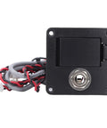 Compact Acoustic Guitar Pickup Preamp System With Onboard EQ And Tuner, prewired metal housing front view with wiring