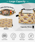 Insulated Lunch Bag For Work And Travel, Leakproof Reusable Lunch Tote With High Capacity, Cowboy Desert Theme